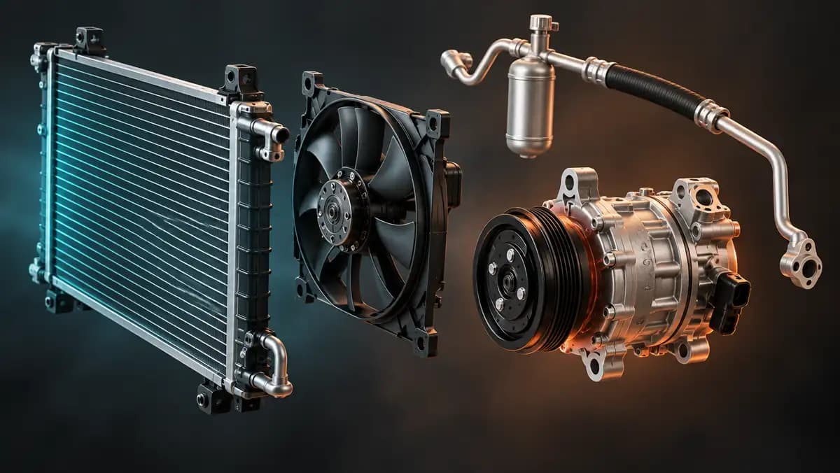 A/C is cold while driving, warm at idle: how airflow changes the system: conceptual system illustration